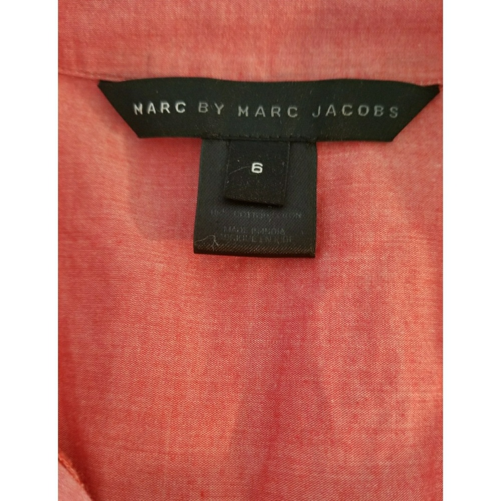 Marc Jacob Coral Button-Down Top Sz 6 - image 6